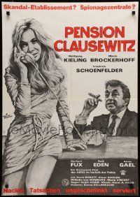 7r859 PENSION CLAUSEWITZ German '67 Wolfgang Kieling, cool art of Maria Brockerhoff by Rolf Goetze