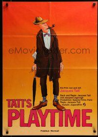 7r871 PLAYTIME German R80s great artwork of Jacques Tati as Monsieur Hulot!