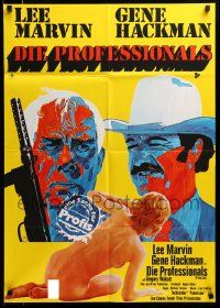 7r877 PRIME CUT German '72 Lee Marvin w/machine gun, Hackman w/cleaver, together they're murder!