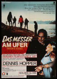 7r896 RIVER'S EDGE German '87 Reeves, Glover, most controversial film, disturbing image of Hopper