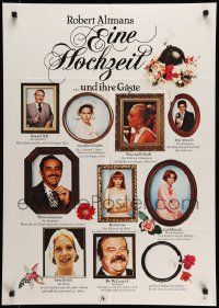 7r975 WEDDING German '78 Robert Altman, cool different images of cast in frames!