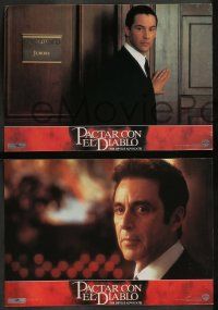 7r133 DEVIL'S ADVOCATE 9 Spanish LCs '98 Keanu Reeves, Al Pacino, Charlize Theron, Jeffrey Jones!