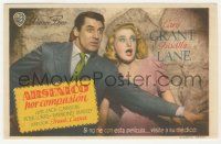7s697 ARSENIC & OLD LACE Spanish herald '47 great c/u of Cary Grant & Priscilla Lane, Frank Capra