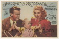 7s721 BROADWAY LIMITED Spanish herald '41 Dennis O'Keefe & Marjorie Woodworth with baby, different!