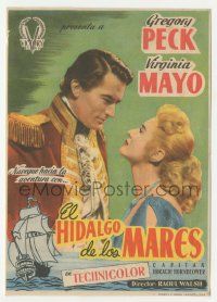 7s723 CAPTAIN HORATIO HORNBLOWER Spanish herald '54 Gregory Peck, Virginia Mayo, different image!