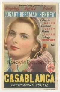 7s725 CASABLANCA Spanish herald '46 different image of Ingrid Bergman, Michael Curtiz classic!