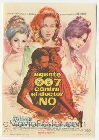 7s751 DR. NO Spanish herald '63 different art of Sean Connery as James Bond & sexy girls by Mac!