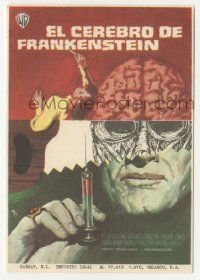 7s766 FRANKENSTEIN MUST BE DESTROYED Spanish herald '70 cool different monster art by MCP!