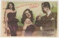 7s777 GILDA Spanish herald '47 sexy Rita Hayworth in sheath dress & slapped by Glenn Ford!