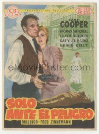 7s795 HIGH NOON Spanish herald '53 Gary Cooper, Grace Kelly, Fred Zinnemann classic, different!