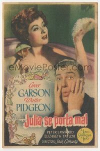 7s818 JULIA MISBEHAVES Spanish herald '48 different image of Greer Garson & Walter Pidgeon!