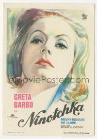 7s858 NINOTCHKA Spanish herald R60s Mac Gomez art of Greta Garbo, directed by Ernst Lubitsch!