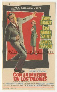 7s860 NORTH BY NORTHWEST Spanish herald '59 Alfred Hitchcock classic, Cary Grant, Eva Marie Saint!