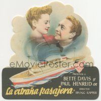 7s864 NOW, VOYAGER die-cut Spanish herald '48 Bette Davis, Paul Henreid, different ship image!