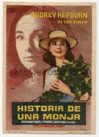 7s865 NUN'S STORY Spanish herald '59 different Mac art of religious missionary Audrey Hepburn!