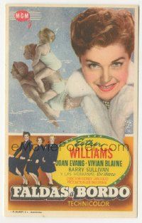7s924 SKIRTS AHOY Spanish herald '53 different images of Esther Williams swimming & in uniform!
