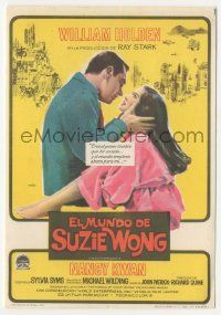 7s994 WORLD OF SUZIE WONG Spanish herald '63 William Holden was the first man that Nancy Kwan loved