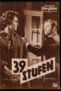 7s198 39 STEPS German program '59 Kenneth More, Taina Elg, English crime thriller, different!