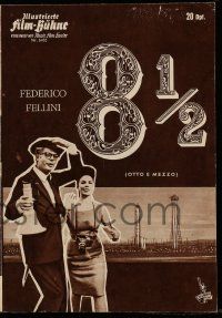 7s200 8 1/2 German program '63 Fellini, different images of Mastroianni & Claudia Cardinale!