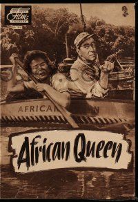 7s208 AFRICAN QUEEN Das Neue German program '58 Humphrey Bogart & Katharine Hepburn, different!