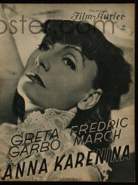 7s046 ANNA KARENINA German program '36 Greta Garbo, Fredric March, Bartholomew, different images!