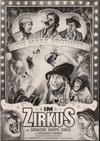 7s222 AT THE CIRCUS German program R70s Groucho, Chico & Harpo, Marx Brothers, different art!