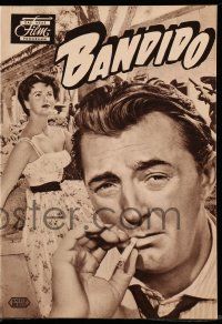 7s228 BANDIDO German program '57 different images of Robert Mitchum & sexy Ursula Thiess in Mexico!
