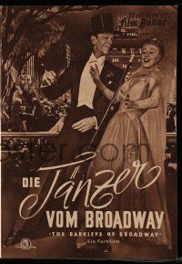7s231 BARKLEYS OF BROADWAY German program '50 different images of Fred Astaire & Ginger Rogers!