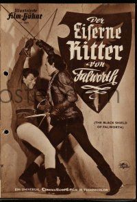 7s248 BLACK SHIELD OF FALWORTH German program '54 different images of Tony Curtis & Janet Leigh!