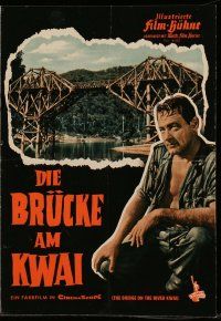 7s263 BRIDGE ON THE RIVER KWAI Film Buhne German program '58 Holden, Guinness, David Lean, different