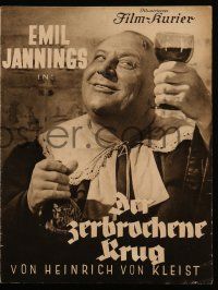 7s148 BROKEN JUG German program '37 Ucicky & Emil Jannings's Der zerbrochene Krug, forbidden!