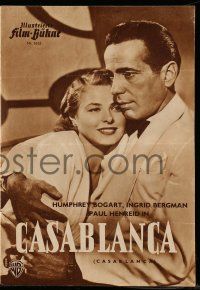 7s275 CASABLANCA German program '52 Humphrey Bogart, Ingrid Bergman, Curtiz classic, different!