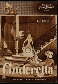7s281 CINDERELLA German program '51 Walt Disney classic fantasy cartoon, great different images!