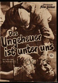 7s297 CREATURE WALKS AMONG US German program '56 many different images of monster attacking!