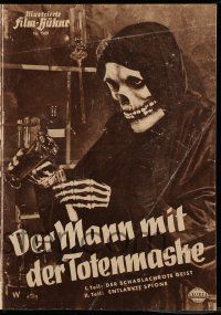 7s298 CRIMSON GHOST German program '53 cool different images of the villain in skeleton outfit!