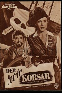 7s299 CRIMSON PIRATE German program '53 many different images of Burt Lancaster & Nick Cravat!