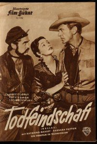 7s303 DALLAS German program '51 many different images of Gary Cooper & Ruth Roman in Texas!