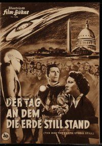 7s306 DAY THE EARTH STOOD STILL German program '52 Rennie, Neal, Gort, different images!