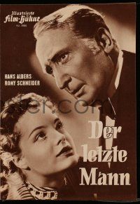 7s309 DER LETZTE MANN German program '55 Hans Alber & pretty Romy Schneider, The Last Man!