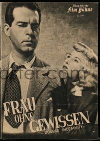 7s320 DOUBLE INDEMNITY German program '50 Billy Wilder, different images of Stanwyck & MacMurray!