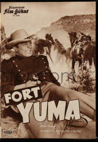 7s342 FORT YUMA German program '55 Peter Graves, Joan Vohs, different Arizona western images!