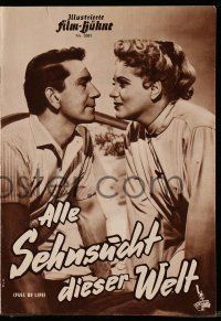 7s347 FULL OF LIFE German program '57 different images of newlyweds Judy Holliday & Richard Conte!