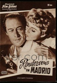 7s373 HAPPY THIEVES German program '62 different images of Rita Hayworth & Rex Harrison!