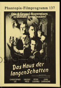 7s386 HOUSE OF THE LONG SHADOWS German program R80s Vincent Price, Cushing, Carradine & Lee!