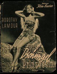 7s083 JUNGLE PRINCESS German program '38 different images of sexy Dorothy Lamour & Ray Milland!