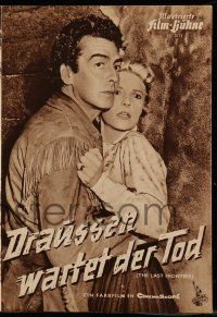 7s432 LAST FRONTIER German program '56 different images of Victor Mature & young Anne Bancroft!