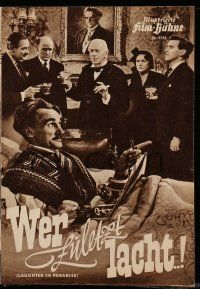 7s434 LAUGHTER IN PARADISE German program '52 Alastair Sim does wacky things to get inheritance!