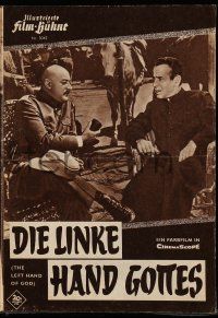 7s439 LEFT HAND OF GOD German program '55 priest Humphrey Bogart & sexy Gene Tierney, different!