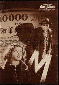 7s459 M German program R60 Fritz Lang classic, different images of child murderer Peter Lorre!