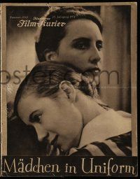 7s088 MADCHEN IN UNIFORM German program '31 one of the first mainstream lesbian gay movies!